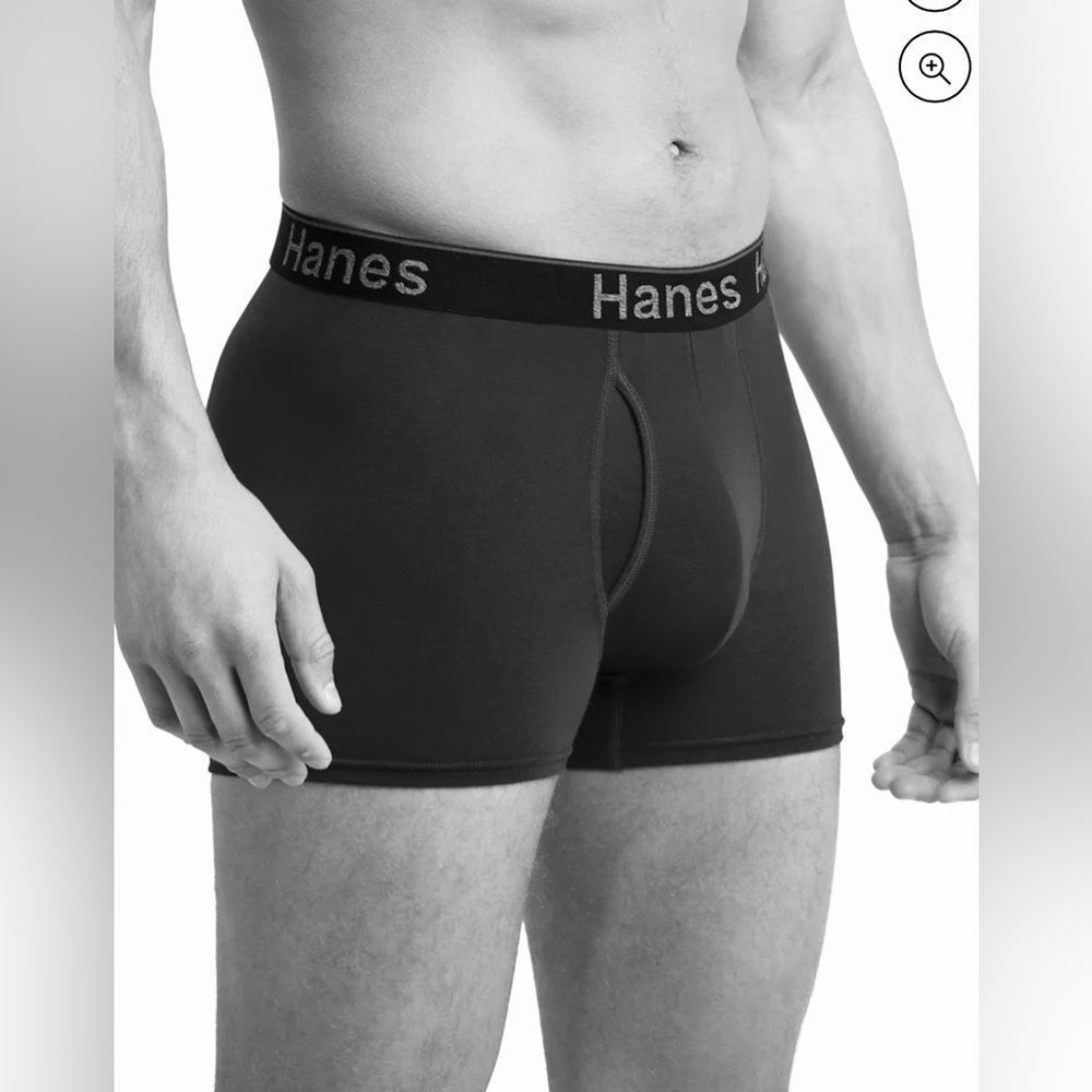 Hanes Men's Total Support Pouch Trunk Underwear.  ( 1 black, size M); NWOT.
